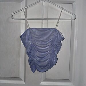 Ruched Lavender Spaghetti Strap Top